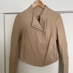 VINCE cropped leather jacket (XS)